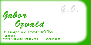 gabor ozvald business card